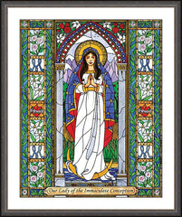 Wall Frame Espresso - Our Lady of the Immaculate Conception by B. Nippert