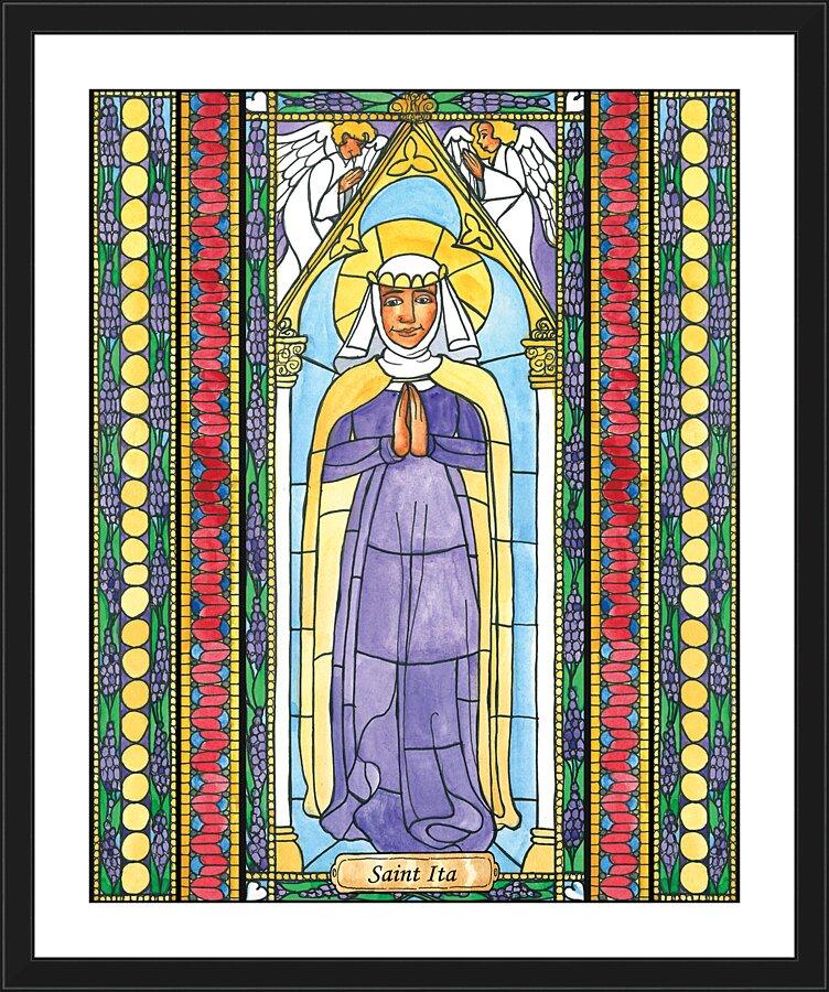 Wall Frame Black, Matted - St. Ita by Brenda Nippert - Trinity Stores