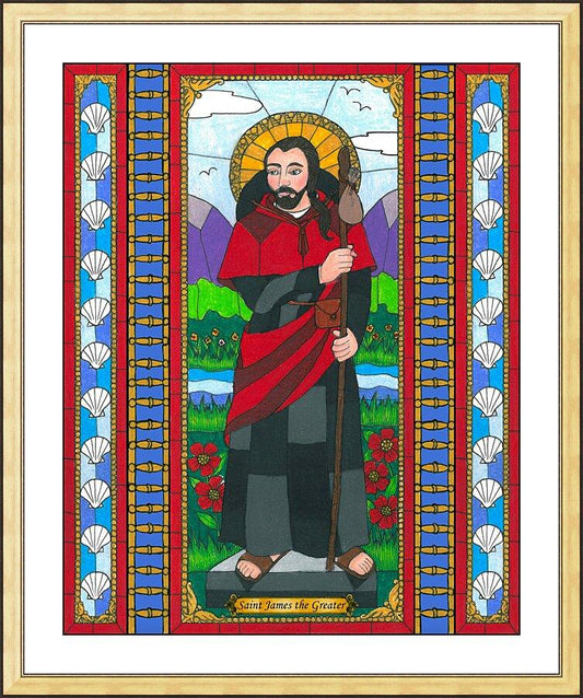 Wall Frame Gold, Matted - St. James the Greater by B. Nippert