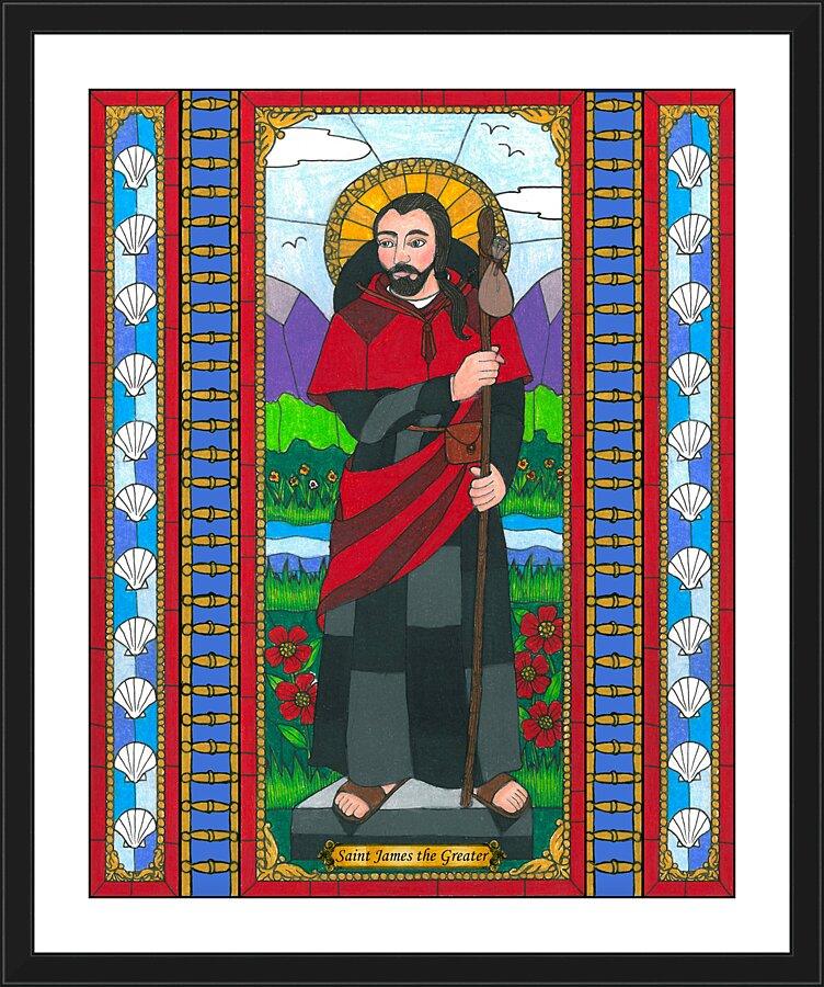 Wall Frame Black, Matted - St. James the Greater by Brenda Nippert - Trinity Stores