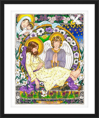Wall Frame Black - St. Joseph Sleeping by B. Nippert