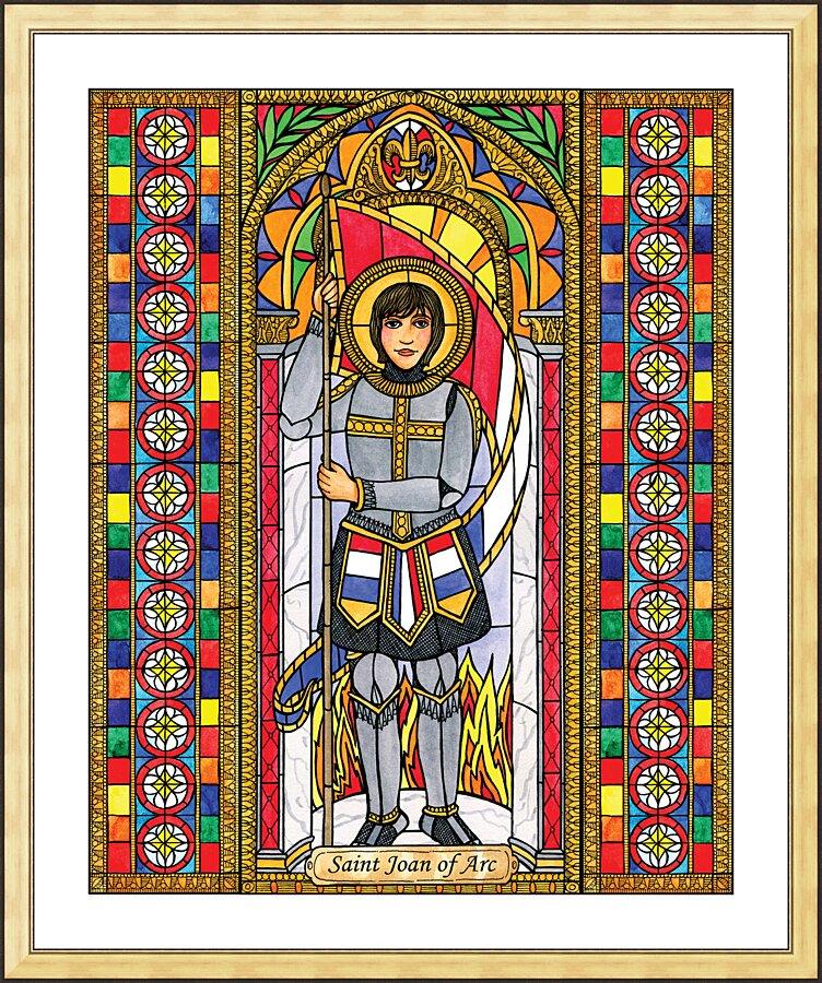 Wall Frame Gold, Matted - St. Joan of Arc by Brenda Nippert - Trinity Stores