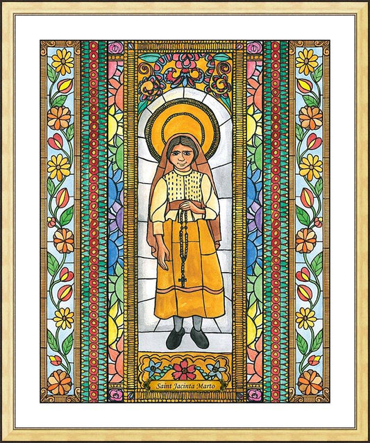 Wall Frame Gold, Matted - St. Jacinta Marto by B. Nippert