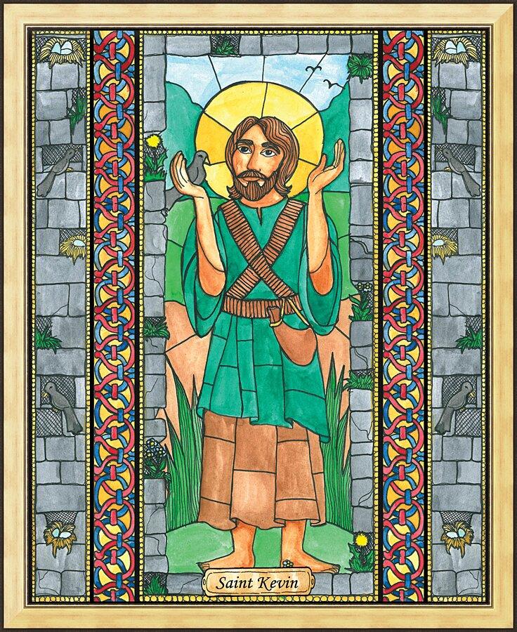 Wall Frame Gold - St. Kevin by B. Nippert