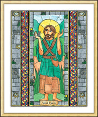 Wall Frame Gold - St. Kevin by B. Nippert