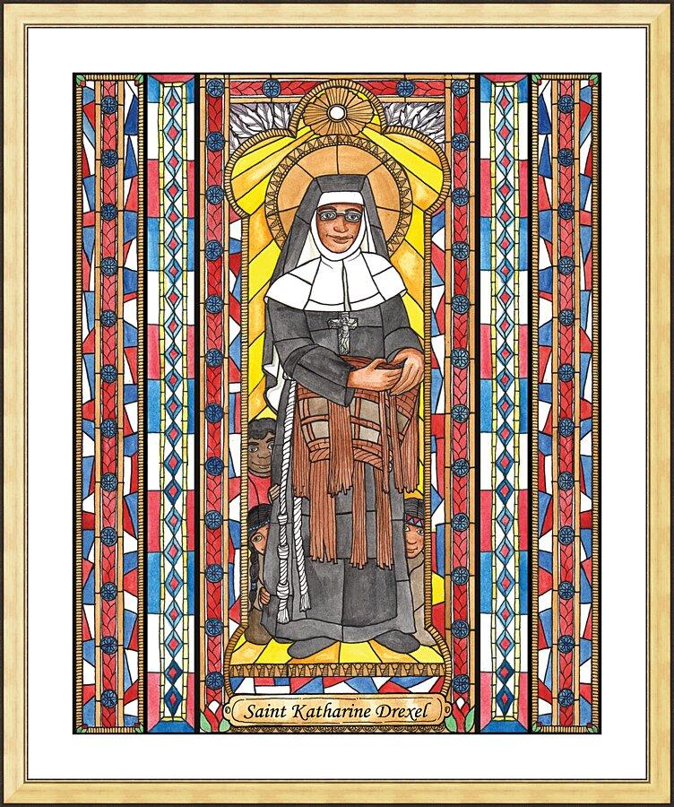 Wall Frame Gold, Matted - St. Katharine Drexel by B. Nippert