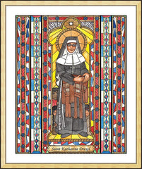 Wall Frame Gold - St. Katharine Drexel by B. Nippert