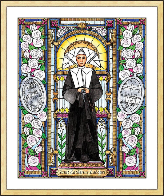 Wall Frame Gold, Matted - St. Catherine Labouréby Brenda Nippert - Trinity Stores