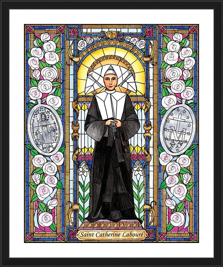 Wall Frame Black, Matted - St. Catherine Labouré by B. Nippert