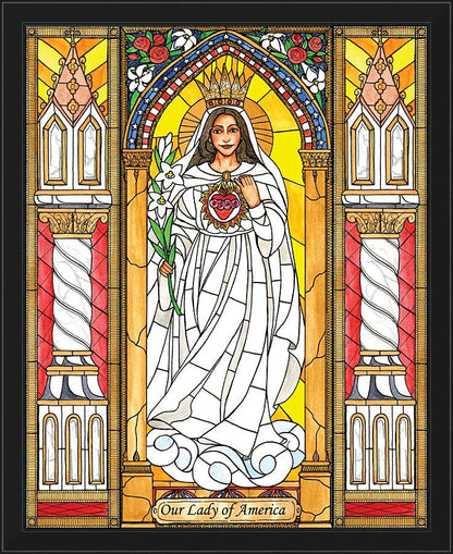 Wall Frame Black - Our Lady of America by Brenda Nippert - Trinity Stores