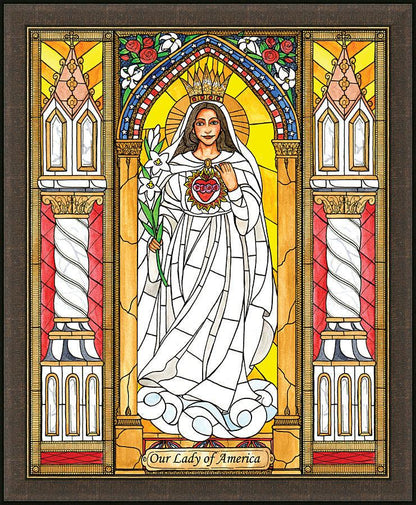 Wall Frame Espresso - Our Lady of America by Brenda Nippert - Trinity Stores