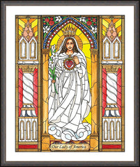 Wall Frame Espresso - Our Lady of America by B. Nippert