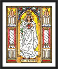 Wall Frame Black - Our Lady of America by B. Nippert