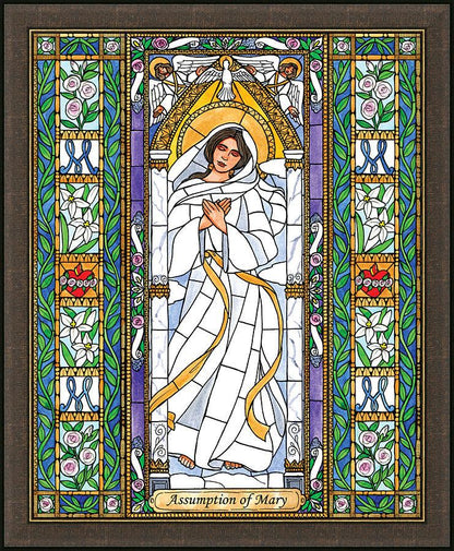 Wall Frame Espresso - Assumption of Mary by B. Nippert