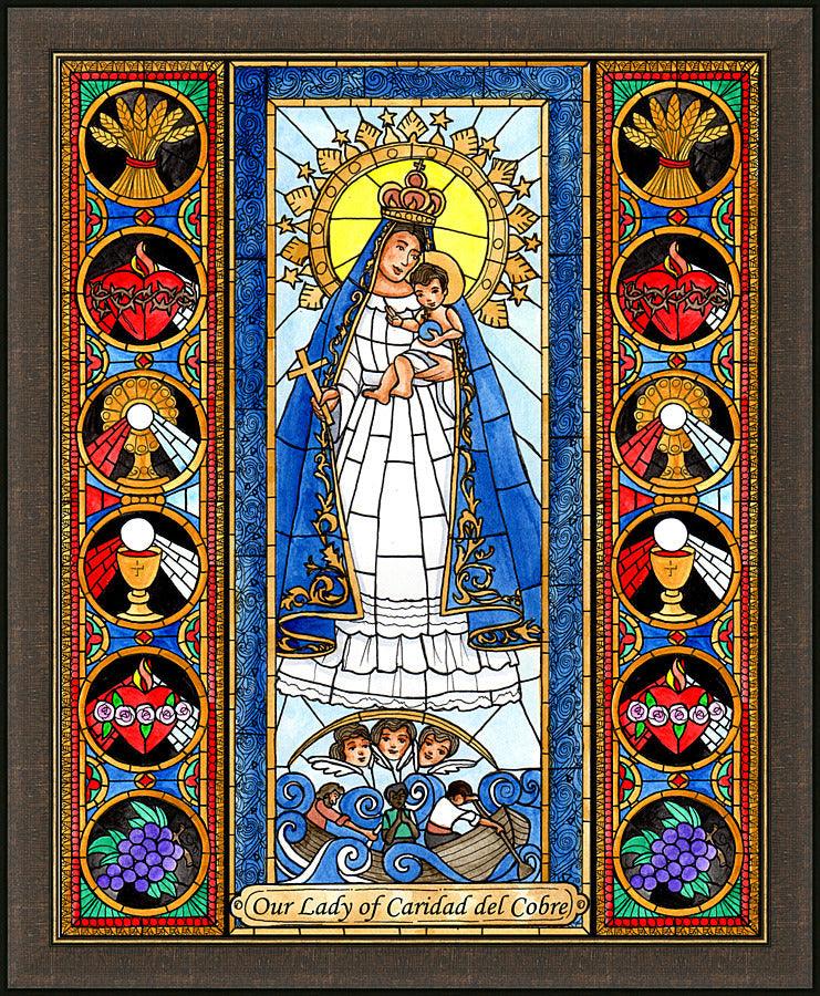 Wall Frame Espresso - Our Lady of Caridad del Cobre by B. Nippert
