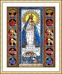Wall Frame Gold - Our Lady of Caridad del Cobre by B. Nippert