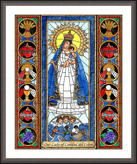 Wall Frame Espresso, Matted - Our Lady of Caridad del Cobre by B. Nippert