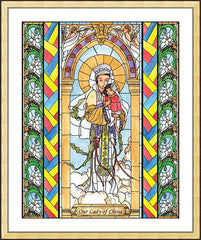 Wall Frame Gold - Our Lady of China by B. Nippert