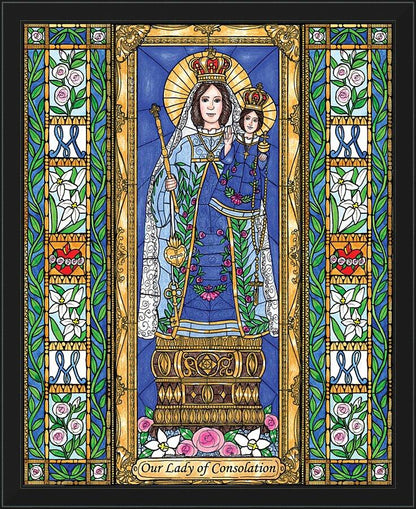 Wall Frame Black - Our Lady of Consolation by Brenda Nippert - Trinity Stores