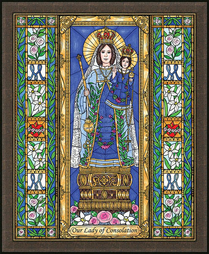 Wall Frame Espresso - Our Lady of Consolation by Brenda Nippert - Trinity Stores