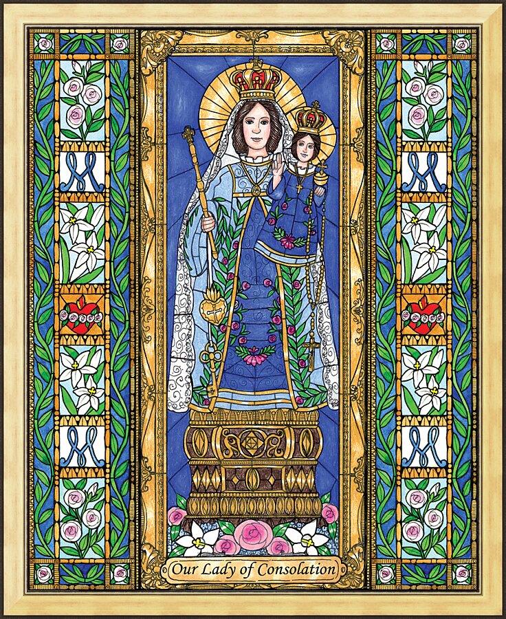 Wall Frame Gold - Our Lady of Consolation by B. Nippert