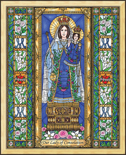Wall Frame Gold - Our Lady of Consolation by Brenda Nippert - Trinity Stores