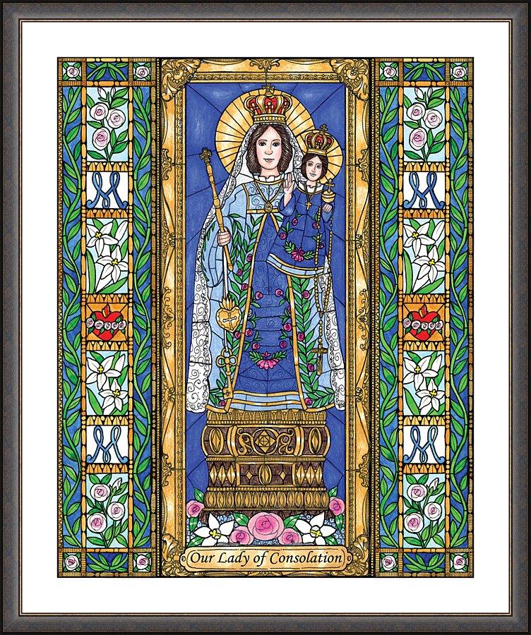 Wall Frame Espresso, Matted - Our Lady of Consolation by Brenda Nippert - Trinity Stores