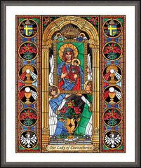 Wall Frame Espresso - Our Lady of Czestochowa by B. Nippert