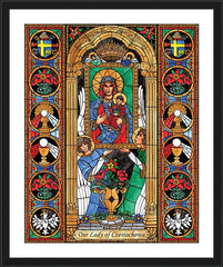 Wall Frame Black - Our Lady of Czestochowa by B. Nippert