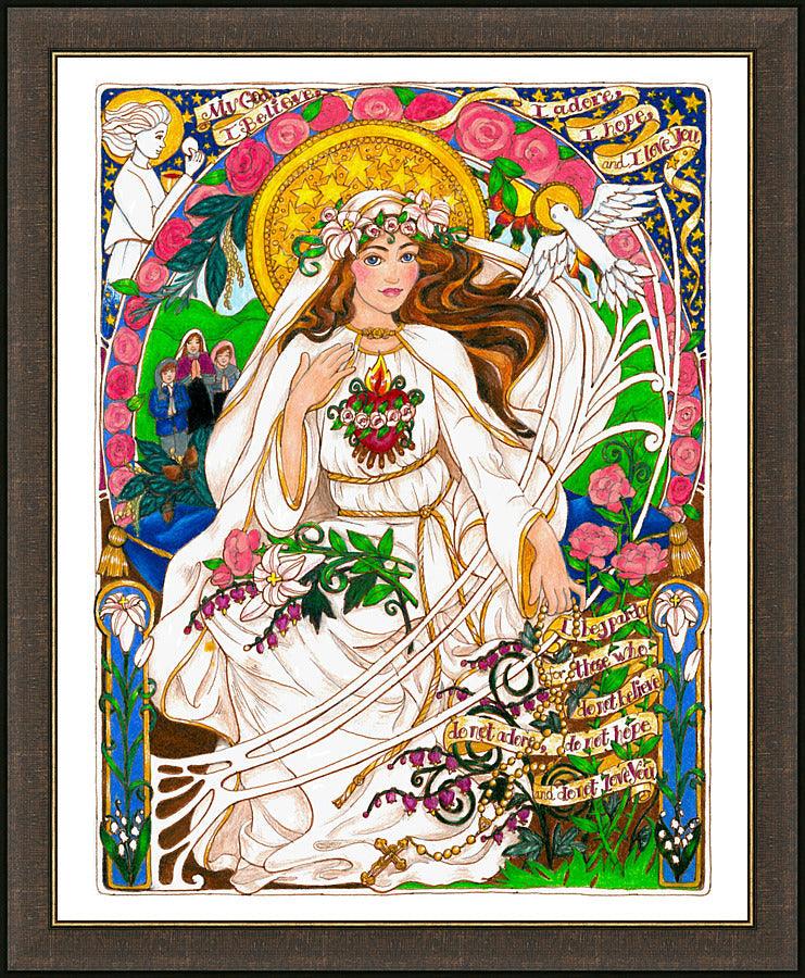 Wall Frame Espresso - Our Lady of Fatima by Brenda Nippert - Trinity Stores