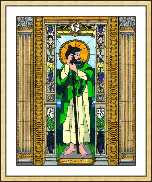Wall Frame Gold, Matted - St. James the Less by B. Nippert