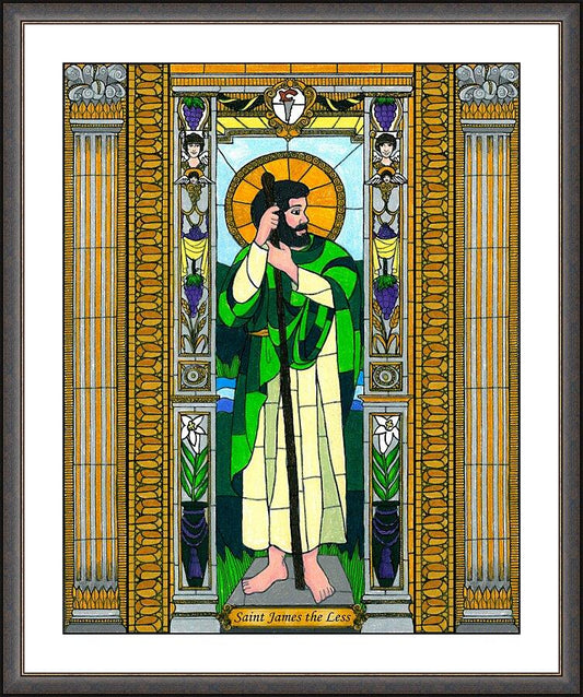 Wall Frame Espresso, Matted - St. James the Less by B. Nippert