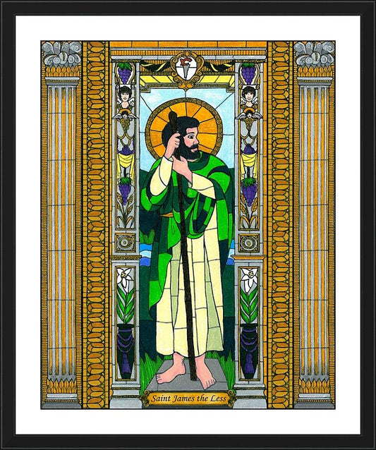 Wall Frame Black, Matted - St. James the Less by B. Nippert