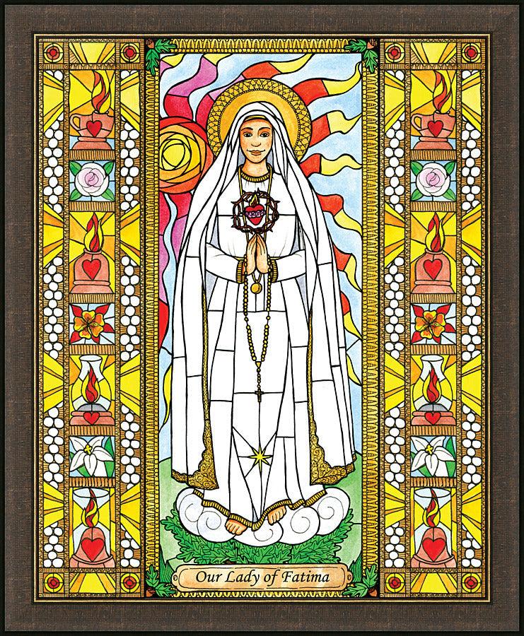 Wall Frame Espresso - Our Lady of Fatima by B. Nippert