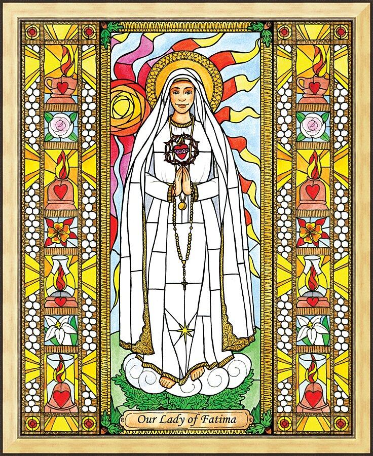 Wall Frame Gold - Our Lady of Fatima by B. Nippert