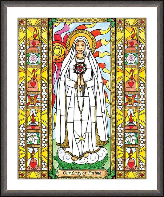 Wall Frame Espresso, Matted - Our Lady of Fatima by B. Nippert