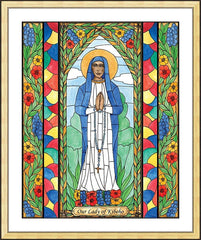 Wall Frame Gold - Our Lady of Kibeho by B. Nippert
