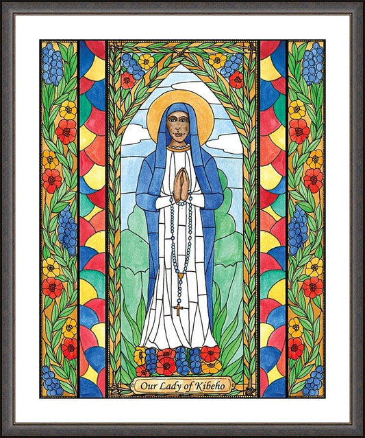 Wall Frame Espresso, Matted - Our Lady of Kibeho by B. Nippert