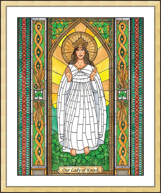 Wall Frame Gold, Matted - Our Lady of Knock by B. Nippert