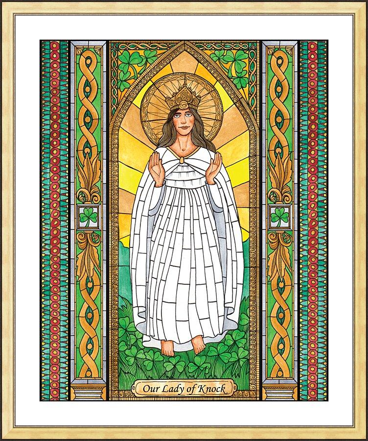Wall Frame Gold, Matted - Our Lady of Knock by Brenda Nippert - Trinity Stores