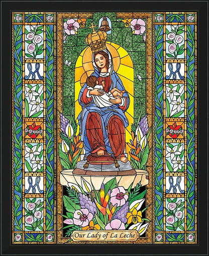 Wall Frame Black - Our Lady of the Milk by B. Nippert