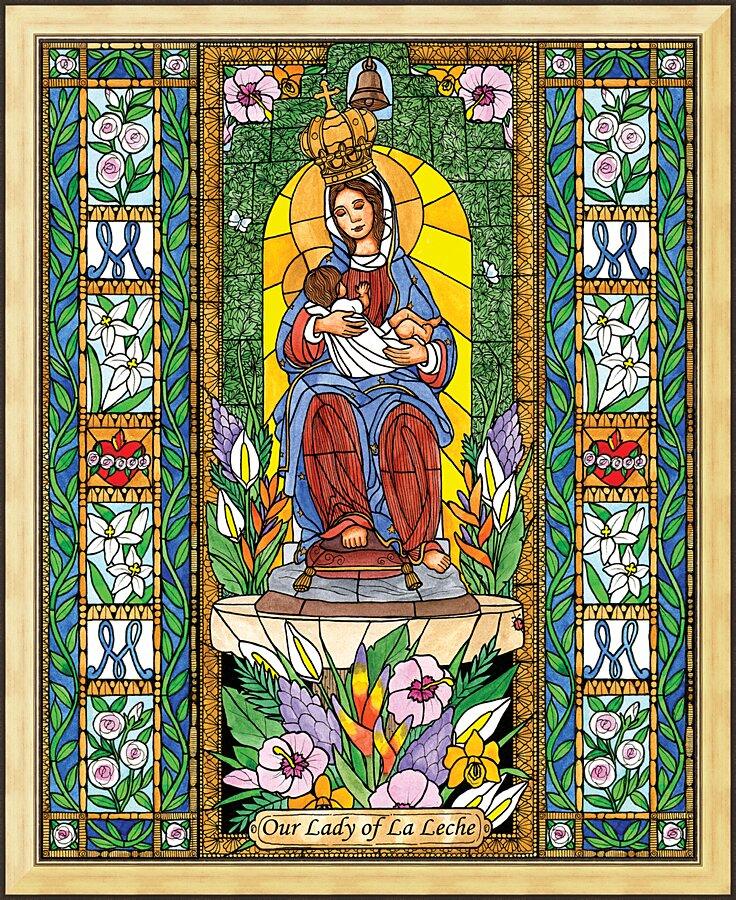 Wall Frame Gold - Our Lady of the Milk by Brenda Nippert - Trinity Stores