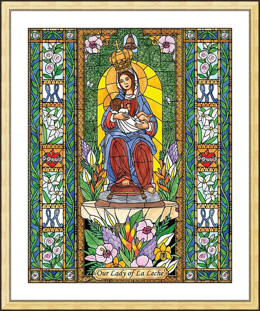 Wall Frame Gold, Matted - Our Lady of the Milk by B. Nippert