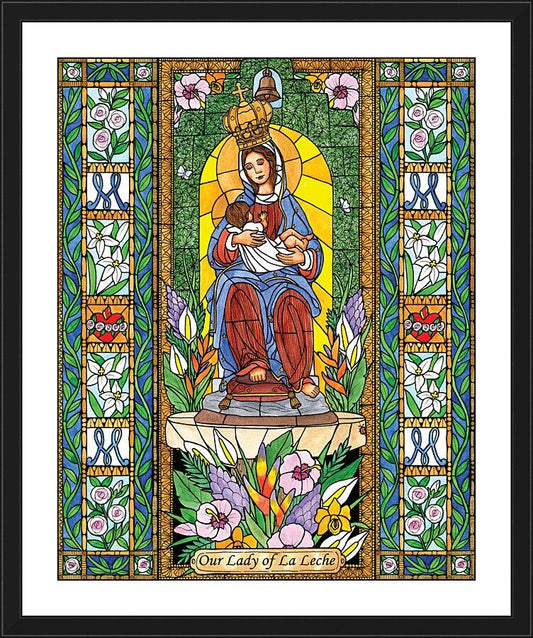Wall Frame Black, Matted - Our Lady of the Milk by B. Nippert