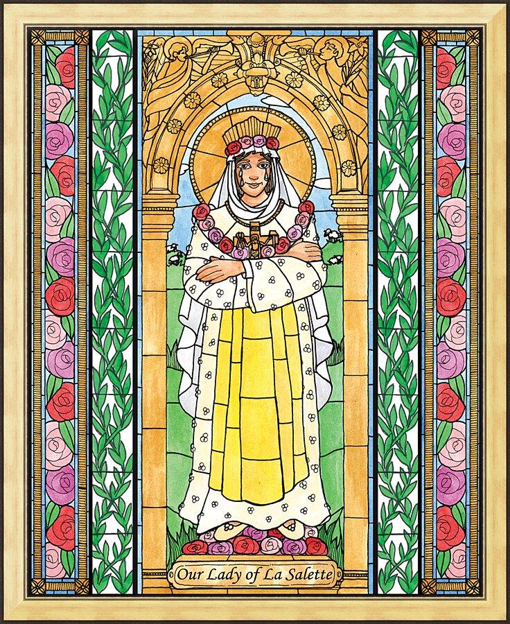 Wall Frame Gold - Our Lady of La Salette by Brenda Nippert - Trinity Stores
