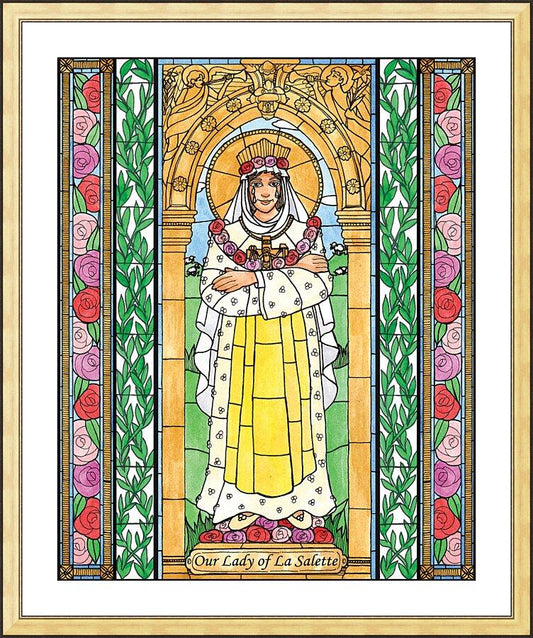Wall Frame Gold, Matted - Our Lady of La Salette by B. Nippert
