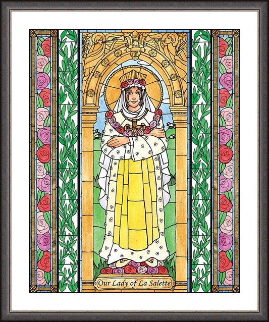Wall Frame Espresso, Matted - Our Lady of La Salette by B. Nippert