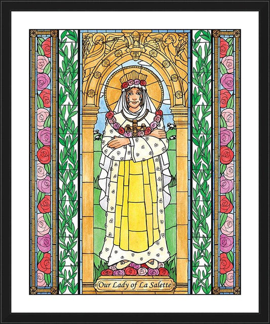 Wall Frame Black, Matted - Our Lady of La Salette by B. Nippert