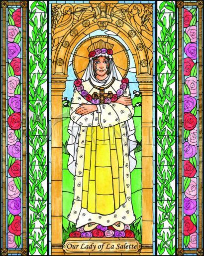 Wall Frame Gold, Matted - Our Lady of La Salette by Brenda Nippert - Trinity Stores