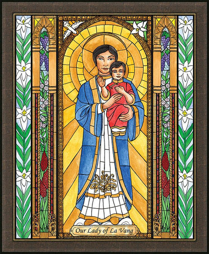 Wall Frame Espresso - Our Lady of La Vang by B. Nippert